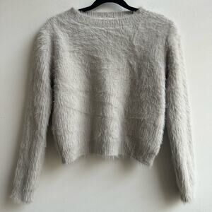 Pookie & Sebatian Brushed Fuzzy Boatneck Sweater - XS